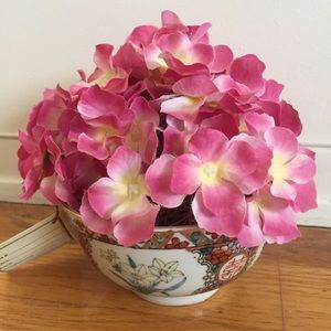 Hand Painted Decorative Bowl with Flowers